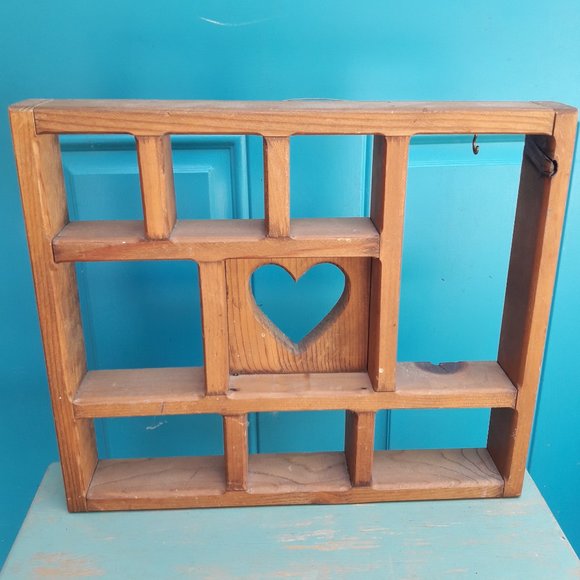Other - Shadow Box Display for Art Vintage Wood Wall Decor Wooden Hanging Curio Shelf